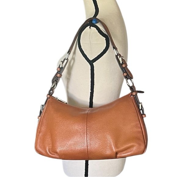 S-Zone Genuine Cowhide pebbled subtle leather shoulder handbag. - Picture 1 of 10
